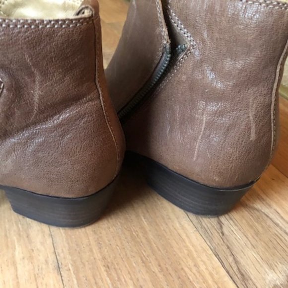 Lucky Brand Women's Bryton Leather Booties - Toffee - Size 9.5 M US / 39.5 EU - Picture 6 of 7